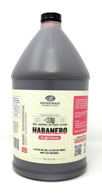 Brooksmade Gourmet Foods Soulful Sauces, Habanero BBQ Sauce &amp; Marinade, Gluten Free, No High Fructose Corn Syrup, 128 oz