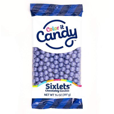 Color It Candy Shimmer Lavender Sixlets 14 Oz Peg Bag - Perfect For Table Centerpieces, Weddings, Birthdays, Candy Buffets, &amp; Party Favors.