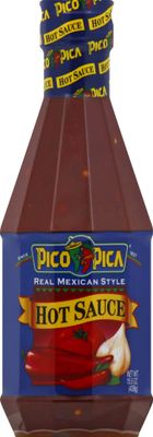 Pico Pica Mexican Hot Sauce - HOT - 15.5 Ounces (6 Pack)