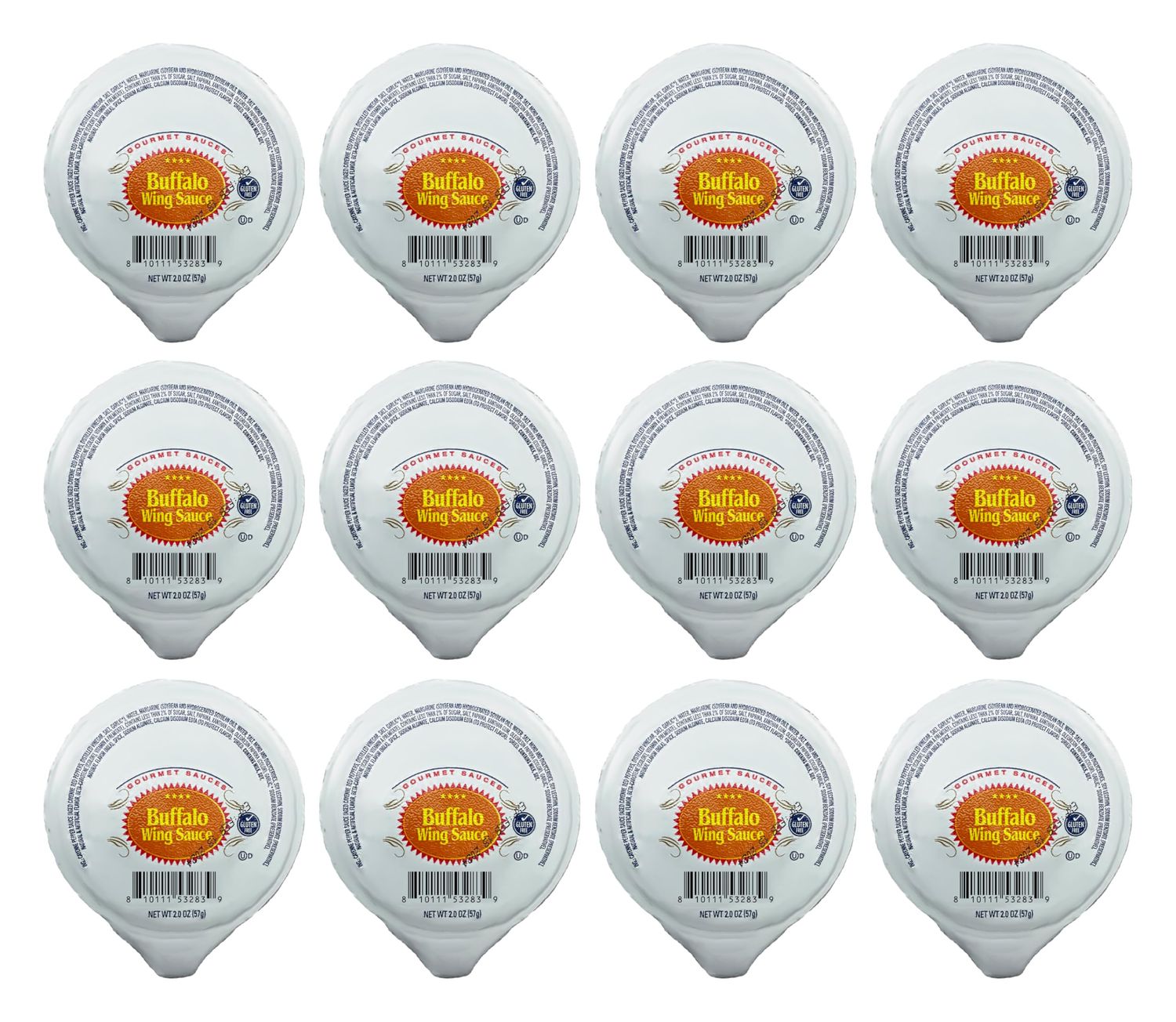 Wing Night Sauce Essentials 2 oz. Dipping Cups By Dasher&#39;s Spice &amp; Beans (12 Pack, Buffalo)