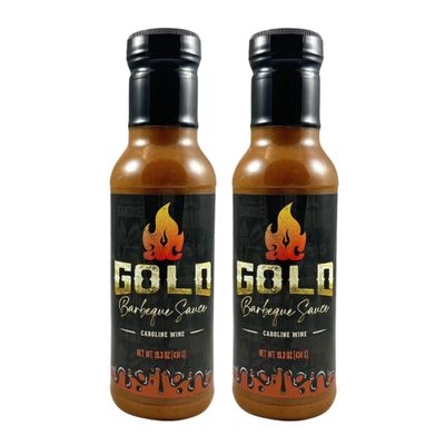 AC Barbeque Sauce - GOLD (AKA CAROLINE WINE) Carolina Style Mustard BBQ Sauce Perfect for Pulled Pork, Chicken, Veggies and More, No MSG, 15.3oz Bottle (2 Pack)