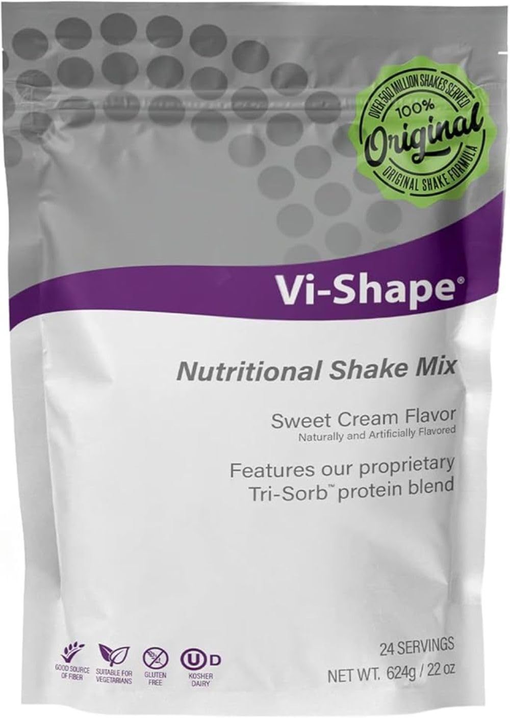 Vi Shape Original Nutritional Shake Mix Sweet Cream Flavor 22oz (1 Bag, 24 Servings)