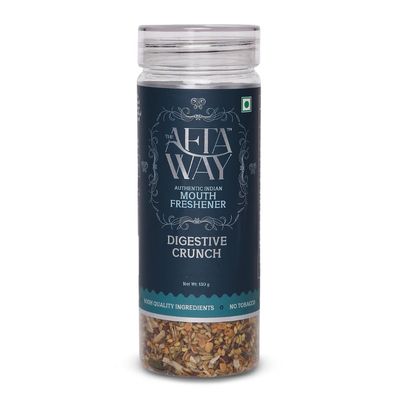 The AftaWay Digestive Crunch 4.58 oz, Traditional Indian Mukhwas with Coconut Flakes, Fennel Seeds, Breath Freshener, Gluten-Free, No Artificial Preservatives, Vegan, No Tobacco, Post Workout Snack