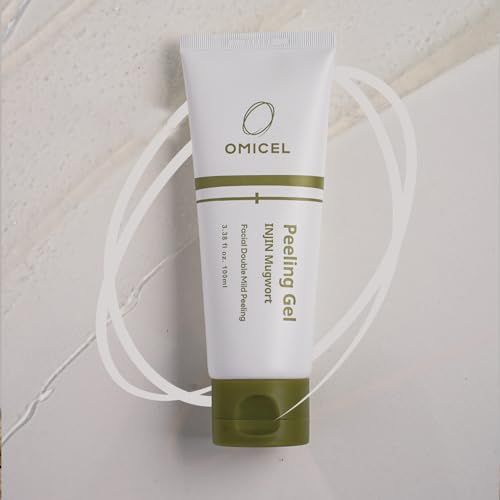 OMICEL INJIN Mugwort Mild Peeling Gel - Gentle Exfoliator for Sensitive and Oily Skin Korean Beauty Skincare Solution for Bright, Clean, and Moist Complexion