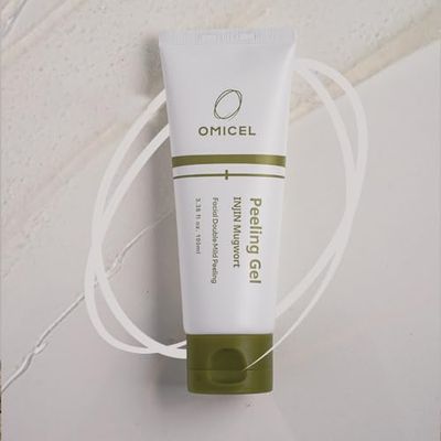 OMICEL INJIN Mugwort Mild Peeling Gel - Gentle Exfoliator for Sensitive and Oily Skin Korean Beauty Skincare Solution for Bright, Clean, and Moist Complexion