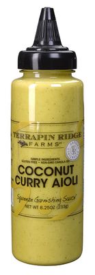 Terrapin Ridge Farms Coconut Curry Aioli Garnishing Sauce - One 8.25 Ounce Squeeze Bottle