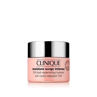 Clinique Moisture Surge Intense 72H Lipid-Replenishing Hydrator Face Moisturizer With Aloe Water Cica Hydrating Moisturizing, Mini Travel Size, 0.5 Fl Oz