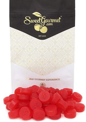 SweetGourmet Cherry JuJu Coins Bulk Unwrapped Soft Candy 1 Pound