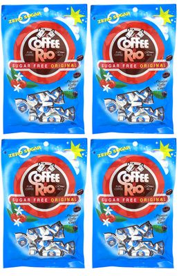 Coffee Rio Sugar Free Coffee Candy Pack of 4 - 3 Ounces -Candy Sugar Free, Zero Sugar Carbs, Made in the USA, Kosher Candy (Original)
