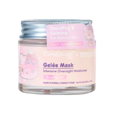 Hello Kitty x The Crme Shop Rose Hip Oil Overnight Mask - Hydrating &amp; Soothing Sleeping Gel for Acne-Prone Skin, Korean Skincare, for Teens &amp; Women, 1.05 oz