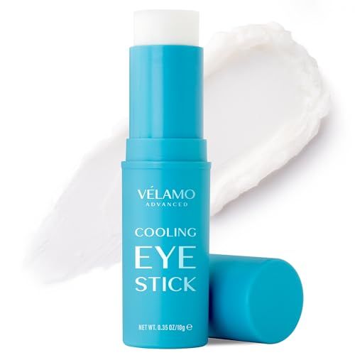 Cooling Eye Balm Stick with Caffeine: Under Eye Cream for Dark Circles Puffiness Eye Bags - Hyaluronic Acid Instantly Cooling, Hydrating &amp; Brightening - Portable &amp; Perfect for On-the-go Use 0.35 oz