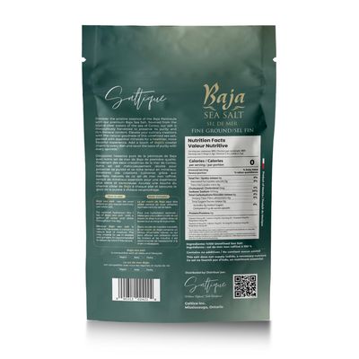Baja Sea Salt 1lb Fine Ground From Baja Mexico - Baja Organic Salt Packed with 90 Minerals Helping You Stay Hydrated And Improve Electrolyte Balance- 100% Unrefined- Vegan- GMO-free - Paleo - (1lb)