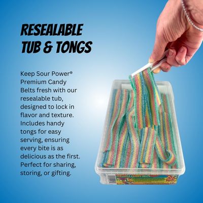 Sour Power Premium Candy Belts, Sour Power Quattro, 2.5 lb