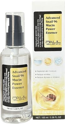 PAUL VALENCE Snail Mucin 96% Power Repairing Essence Hydrating Serum for Face with Snail Secretion Filtrate for Dull and Damaged Skin, No Parabens, Korean Skincare