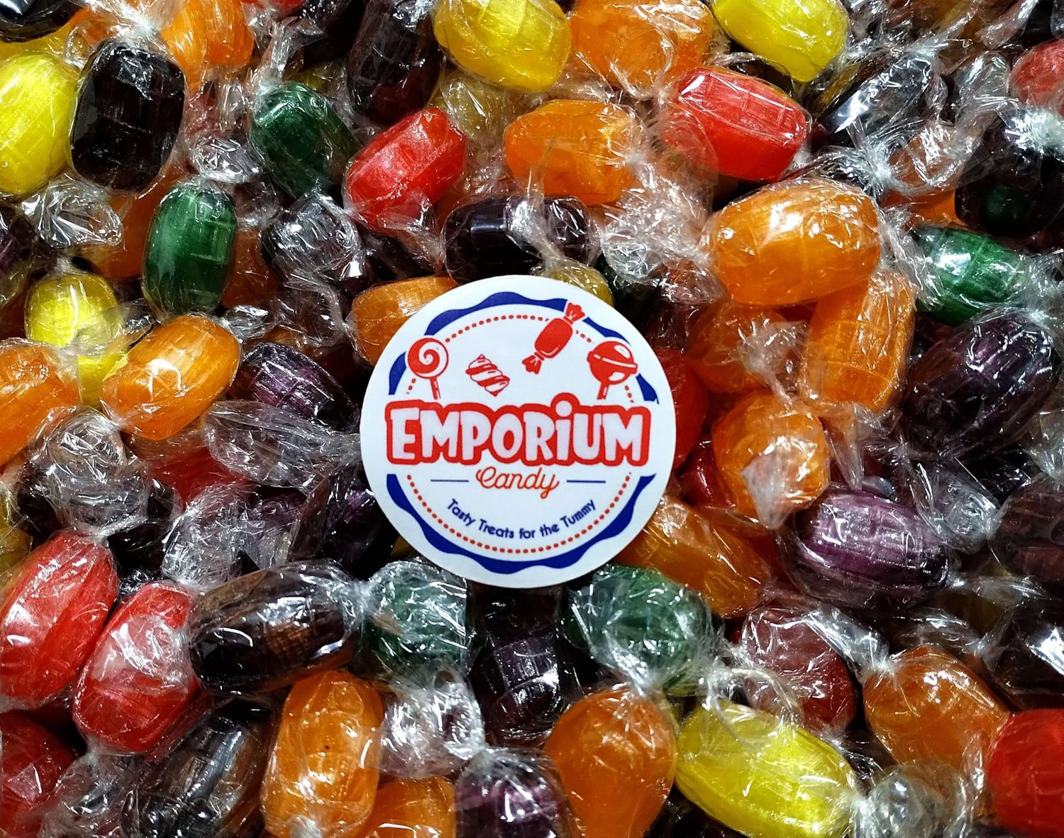 Assorted Fruit and Root Beer Barrels - 2 lbs Bulk Individually Wrapped Orange, Cherry, Apple, Lemon, Grape, Root Beer Fresh Sweet Hard Candy