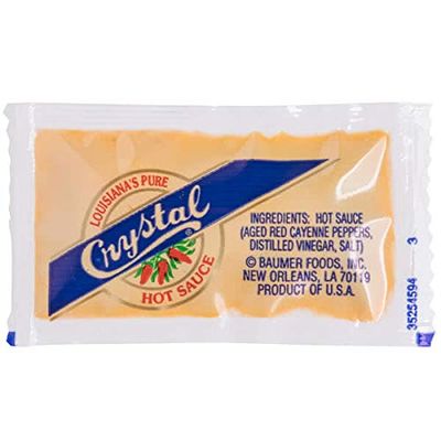 BWS Crystal 3 Gram Hot Sauce Portion Packets, Case of 200