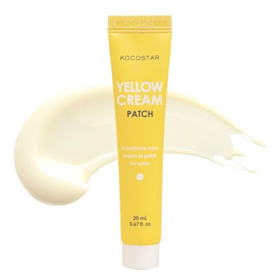 Yellow Cream Patch Proactive Spot Care with Sulfur, Blemish Care, Cream to Patch Formula, Makeup-Friendly, Hydrating &amp; Soothing, Korean Skincare, 0.67 fl oz.
