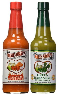 Marie Sharp&#39;s HOT and Green Habanero Pepper Sauce 10oz