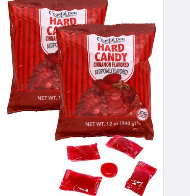 Coastal Bay Hard Candy (12 0z -Pack of 2, Cinnamon Flavored)