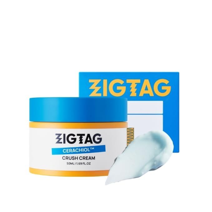 ZIGTAG Cerachiol Crush Cream Skin Barrier &amp; Hydration Repair with Ceramide Cream Face Moisturizer for Dry &amp; Sensitive Skin Korean Skin Care, 1.69 oz