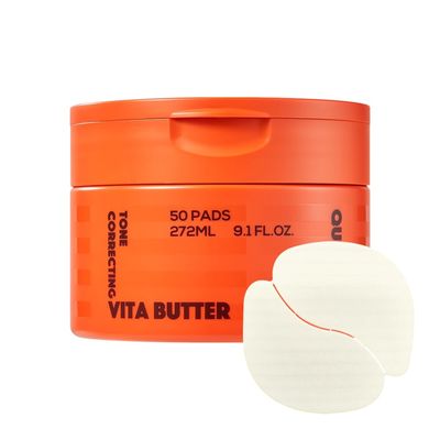 MissDragon Vita Butter Tone Correcting Quilt Toner Pad (50 Pads, 200 Fabrics) - Vegan Korean Skincare Facial Hydrating Vitamin C NiacinamideToner Pads for All Skin Type