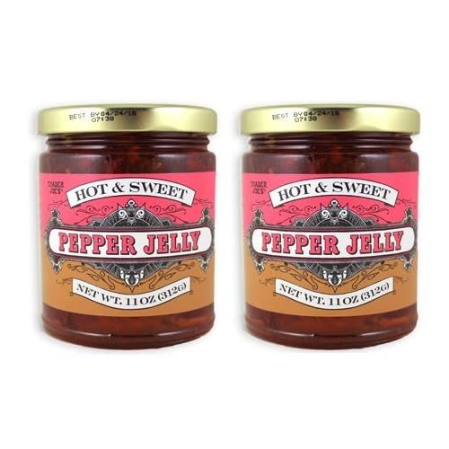 Trader Joes Hot &amp; Sweet Pepper Jelly NET WT. 11OZ (312G) - 2-Pack