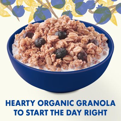 Cascadian Farm Organic Granola with No Added Sugar, Blueberry Vanilla Cereal, Resealable Pouch, 11 oz.
