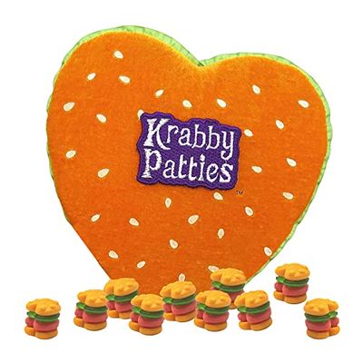 Frankford Candy Spongebob Squarepants Krabby Patty Heart Shaped Fabric Valentine&#39;s Day Gift Box