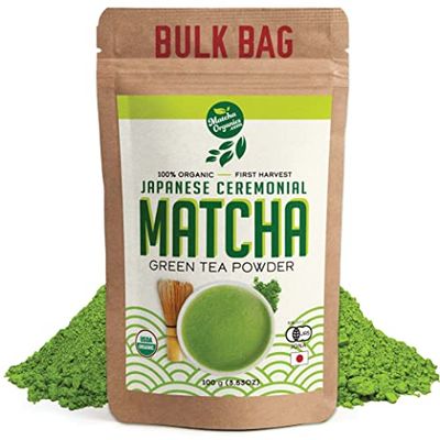 Premium Japanese Ceremonial Matcha Green Tea Powder - 1st Harvest HIGHEST Grade - USDA &amp; JAS Organic - From Japan - Perfect for Starbucks Latte, Shake, Smoothies &amp; Baking (3.53oz / 100g)