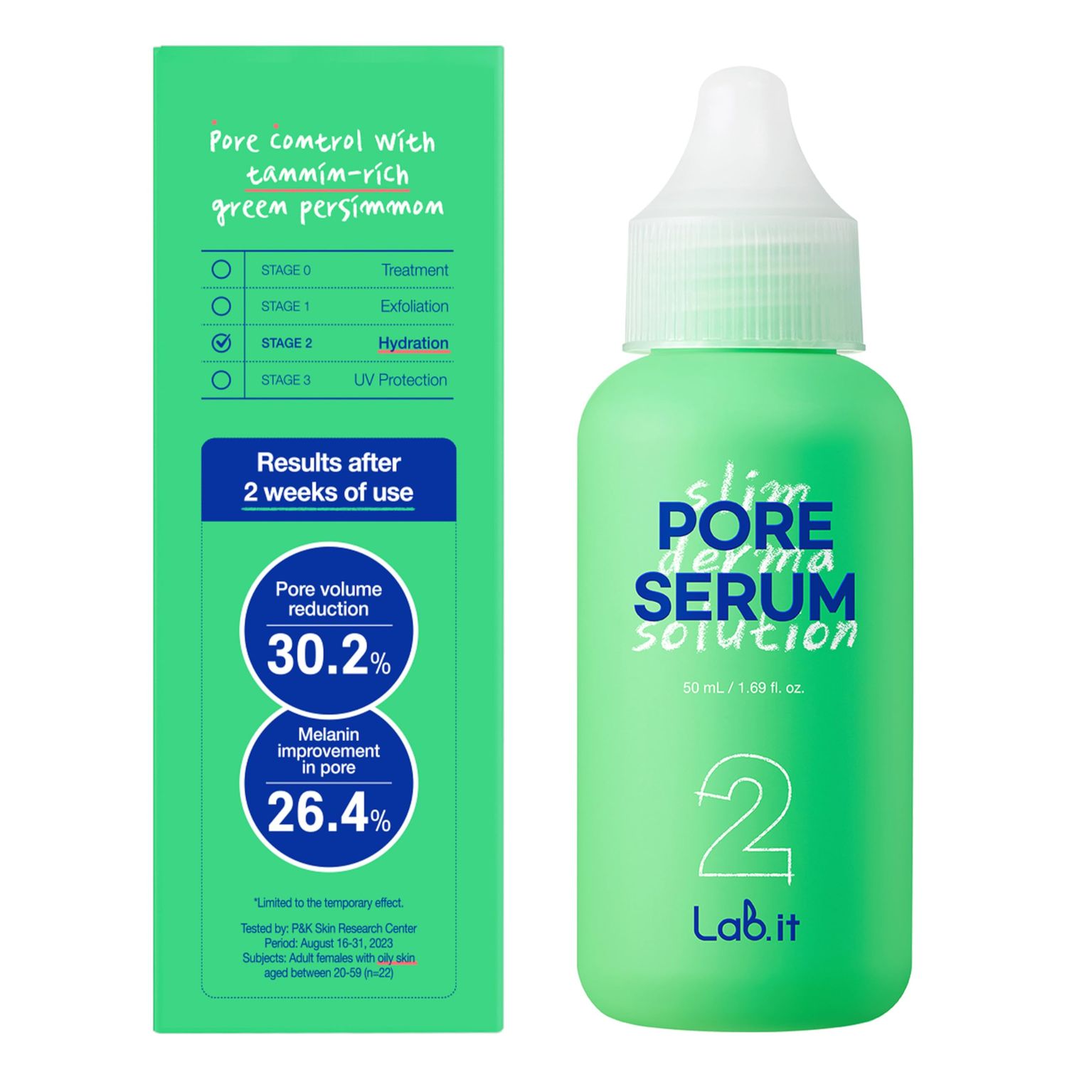 Lab.itPORE SERUM50ml Pore Minimizing &amp; Tightening, Dark Spot Corrector with Tannin &amp; Niacinamide, Firming &amp; Hydrating, Korean Skincare, Non-Comedogenic Formula, Dermacosmetics (50ml, 1.69 fl. oz.)