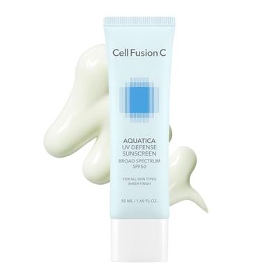 Cell Fusion C Aquatica UV Defense Face Sunscreen SPF 50, Hydrating SPF Moisturizer, Lightweight &amp; No White Cast, Korean Sunscreen for Face, 50ml / 1.69 fl.oz