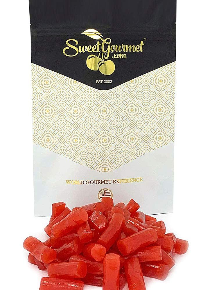 SweetGourmet Finnska Strawberry Bites Finnish Licorice Bulk Candy 1 Pound
