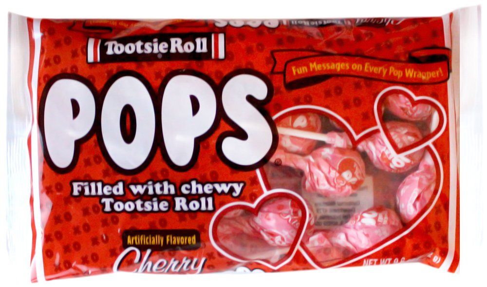 Tootsie Roll Cherry Flavored Pop with Fun message on Every Pop Wrapper (1 9.6oz) bag