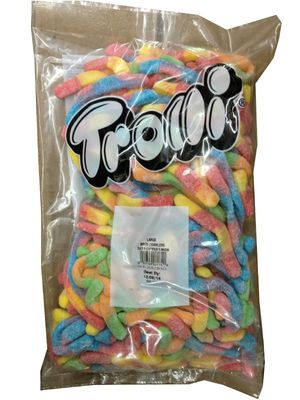 Trolli Gummy Candy Large Sour Brite Crawlers 5 Pound Bulk Bag