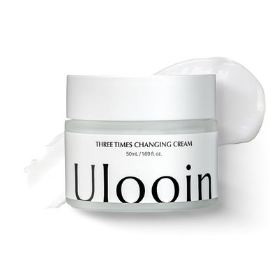 Ulooin Three Times Changing Cream - K-Beauty Moisturizer with Ceramide, D-Panthenol &amp; Chamomile Soothing, Hydrating, Blemish Care &amp; Skin Barrier Repair for Clear, Balanced Skin