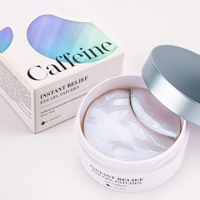 KSECRET Instant Relief Eye Gel Patches, 102g/3.45oz. 60pcs (15 full pairs) with CAFFEINE Korean Skincare Under Eye Cooling Masks for Anti-Wrinkles, Dark Circles, Puffiness, and Under Eye Bags