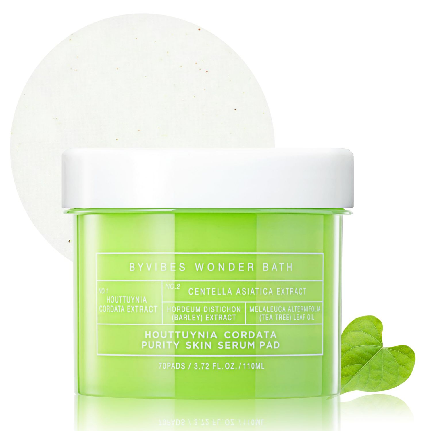 CHOSUNGAH BEAUTY Houttuynia Cordata Purity Skin Serum Pad - 70 Pads - Hydrating &amp; Soothing Heartleaf Toner Pads for All Skin, Natural Ingredients, Korean Skincare