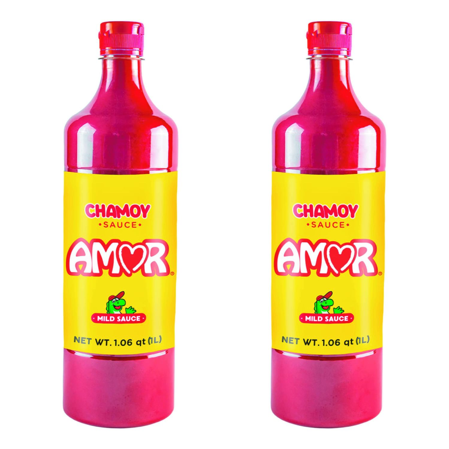 Amor Chamoy Sauce Bittersweet flavor 2,500 Scoville level Enjoy it with fruits, veggies, snacks, and drinks Kosher 33 fl oz bottle (Pack of 2)
