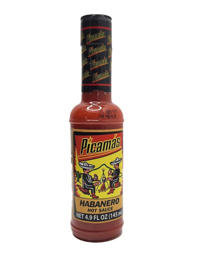 PICAMAS - Picamas Habanero Red Hot Sauce Salsa Brava 4.9oz (Pack of 3)