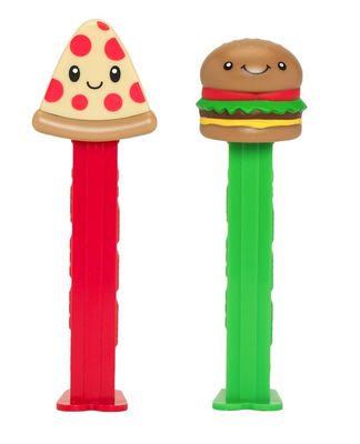 PEZ Pizza And Burger Candy Dispenser Set - Pizza And Hamburger PEZ Dispensers PEZ Candy Dispensers with Candy Refills Pizza, Cheeseburger Party Favor, Grab Bags