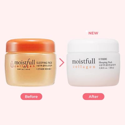 ETUDE Moistfull Collagen Sleeping Pack 100ml 22 Moist Smooth Skin Facial Moisturizing Care Night Cream Makes Your Skin Bouncy &amp; Dewy Facial Lotion for Dry, Sensitive, Oily Skin K-beauty