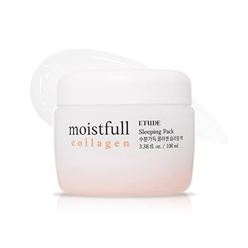 ETUDE Moistfull Collagen Sleeping Pack 100ml 22 Moist Smooth Skin Facial Moisturizing Care Night Cream Makes Your Skin Bouncy &amp; Dewy Facial Lotion for Dry, Sensitive, Oily Skin K-beauty