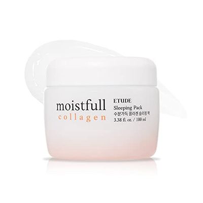 ETUDE Moistfull Collagen Sleeping Pack 100ml 22 Moist Smooth Skin Facial Moisturizing Care Night Cream Makes Your Skin Bouncy &amp; Dewy Facial Lotion for Dry, Sensitive, Oily Skin K-beauty
