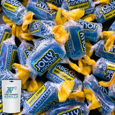 Raspberry Hard Candy - 3lbs of JOLLY RANCHER! Blue Raspberry Candy Individually Wrapped - bagged in Resealable Stand-Up bag.