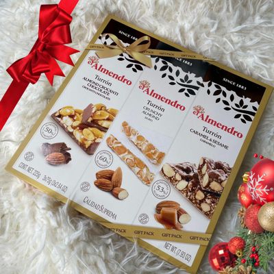 El Almendro Turron Almond Candy 3 Variety Pack 7.5 Ounces Box