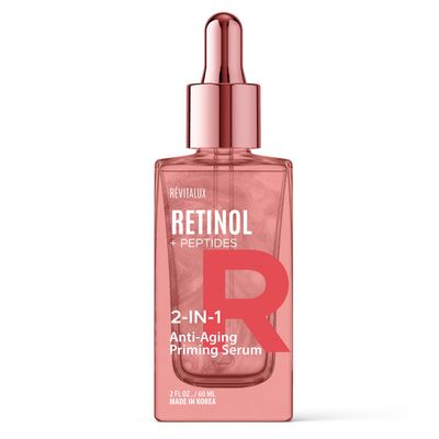 RevitaLux Retinol &amp; Peptides 2-in-1 Serum - Anti-Aging, Smooths Fine Lines, Wrinkle Treatment, Hydrating, Dermatologist Tested, Cruelty-Free Korean Skin Care for All Skin Types - 2 Fl. Oz