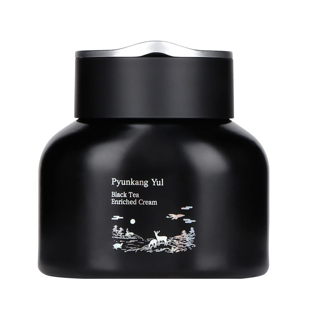 Pyunkang Yul PKY Black Tea Enriched Cream for Anti-aging, Condensed Nutrition for Fine Line Care with Kombucha, Ginseng Extract, Zero-Irritation, Korean Skincare (2.02 Fl. Oz, 60ml)
