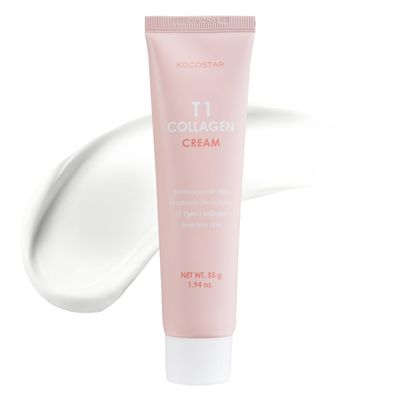 KOCOSTAR Pure T1 Collagen Cream Wrapping Peel-off Mask Improves Skin Elasticity and Hydrates Skin, Patented 65% Type 1 Biofilm Collagen Formula, Korean Skin Care, 1.69 fl oz.