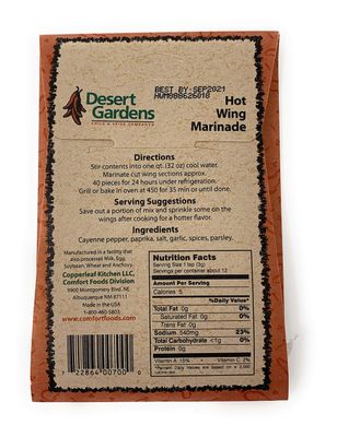 Desert Gardens Hot Wing Marinade