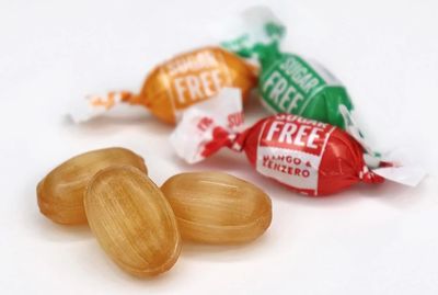 Andy Anand Sugar Free Ginger Candy 55pc - Non-Gmo &amp; Delicious Gluten Free Candy - Ginger Candies with Great Tasting 3 Flavors Orange, Mango &amp; Lemon - Sweetened with Natural Stevia, Made in Italy 7 Oz
